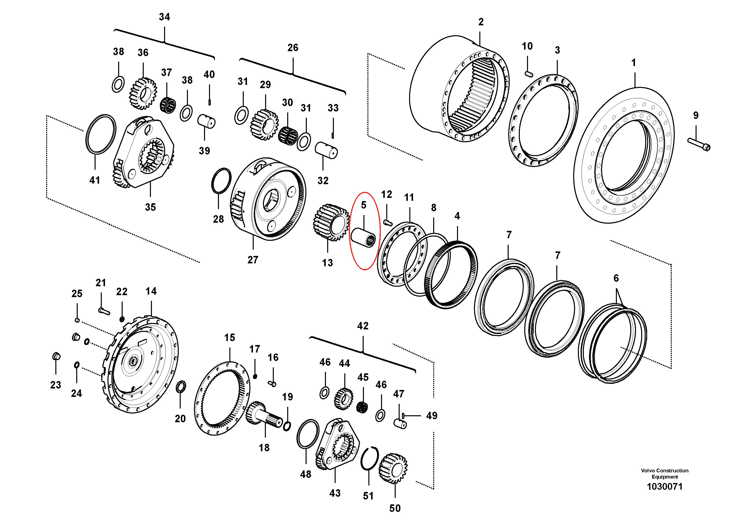 EC480 行走花键套 EC480 行走花键套