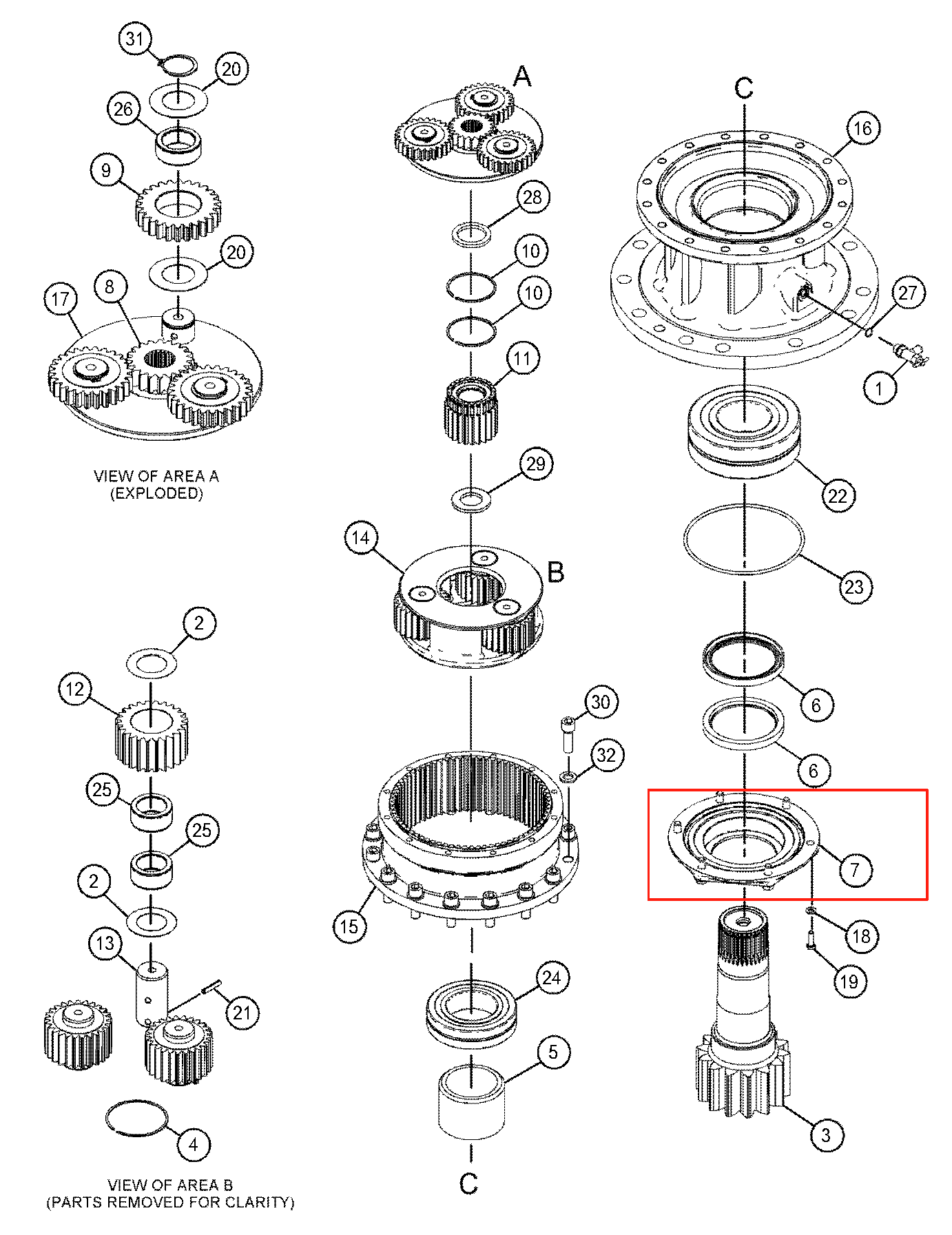 E320C 回转油封盖 E320C 回转油封盖