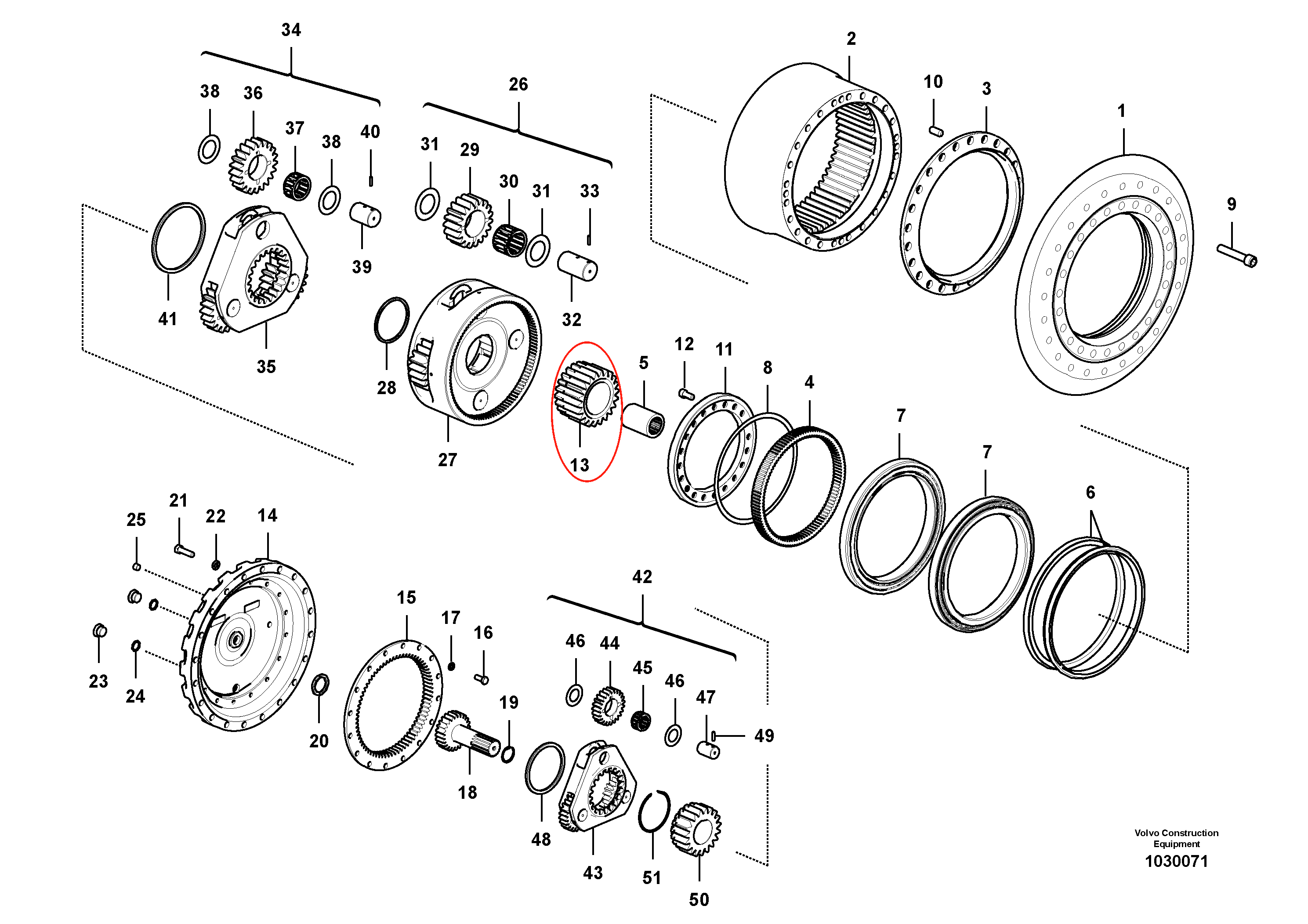 EC480 行走三级中心齿 EC480 行走三级中心齿