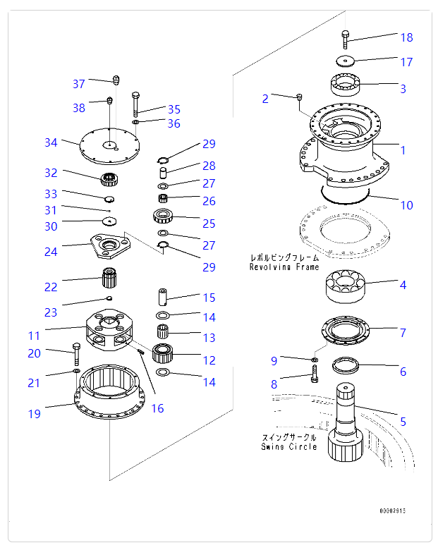 PC1250-8 回转牙箱 PC1250-8 回转牙箱