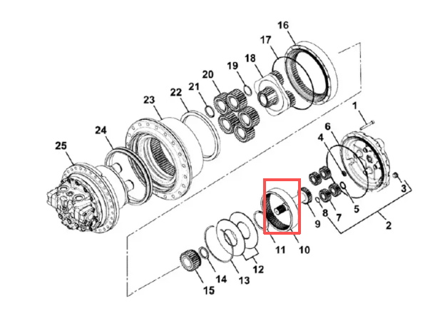 JCB220旧款 行走一级齿圈 JCB220旧款 行走一级齿圈