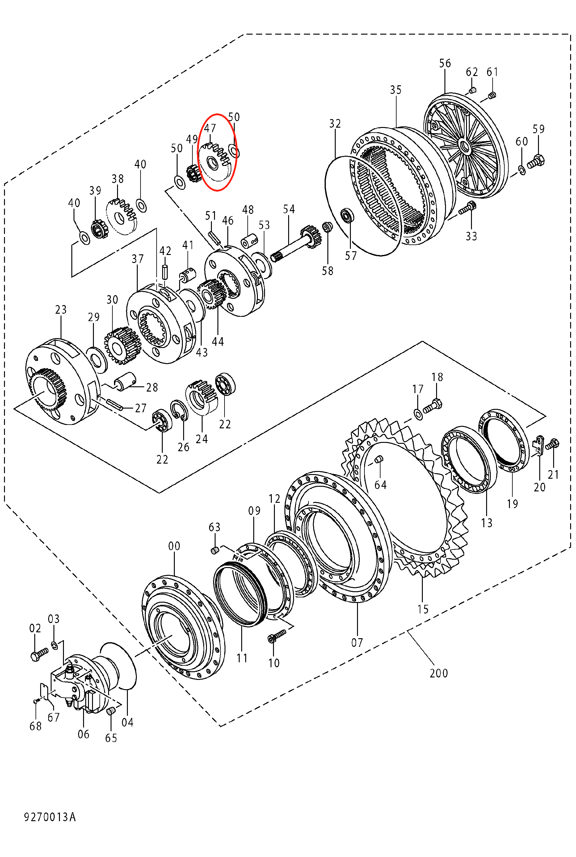 EX1200-6 行走一级星齿 EX1200-6 行走一级星齿