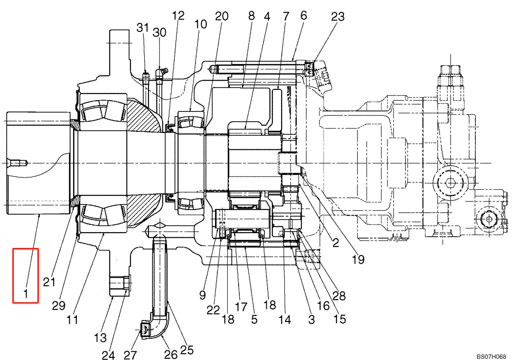 SK200超8 回转大轴