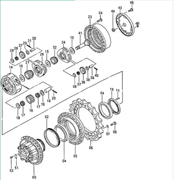 ZX350-5A 行走总成(1)
