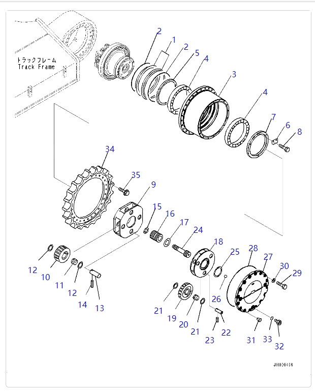 PC490-10 行走牙箱