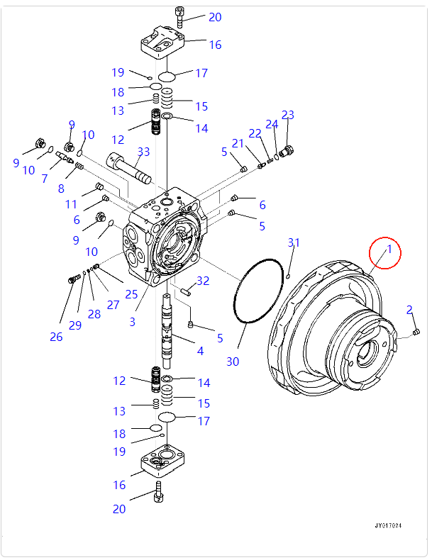 PC210-10 行走马达壳