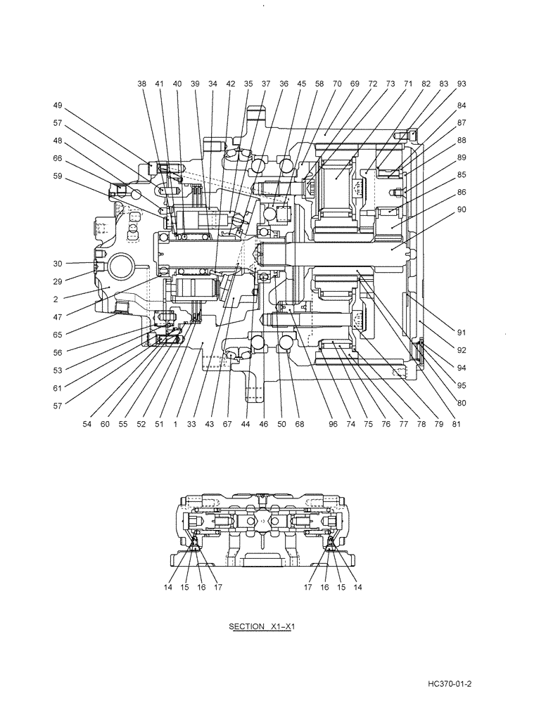 SH200A3 行走马达总成