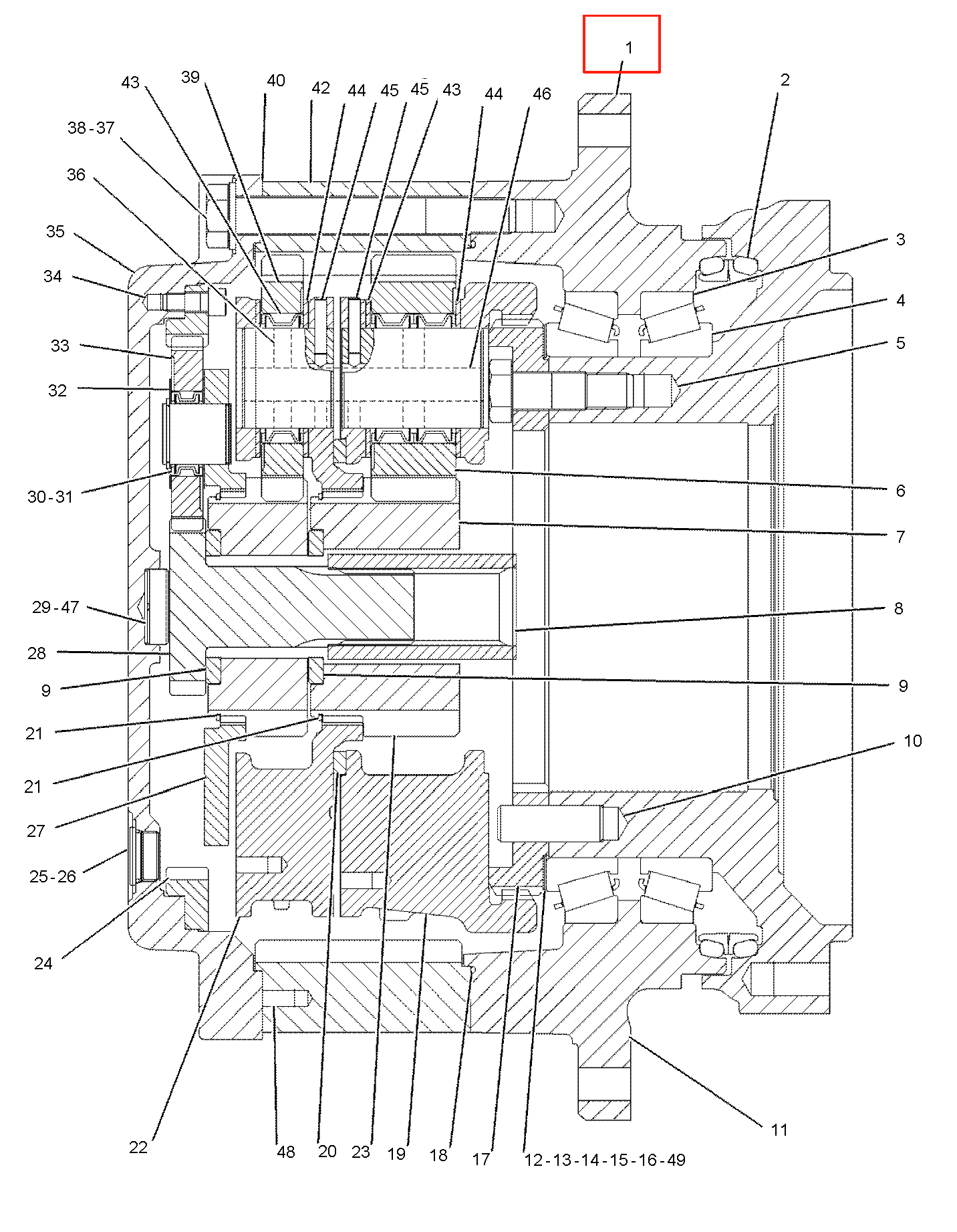E345D 行走驱动盘