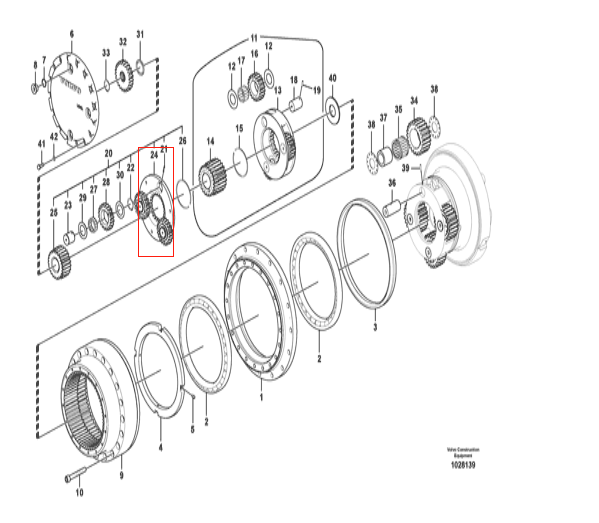 EC290 行走一级星架