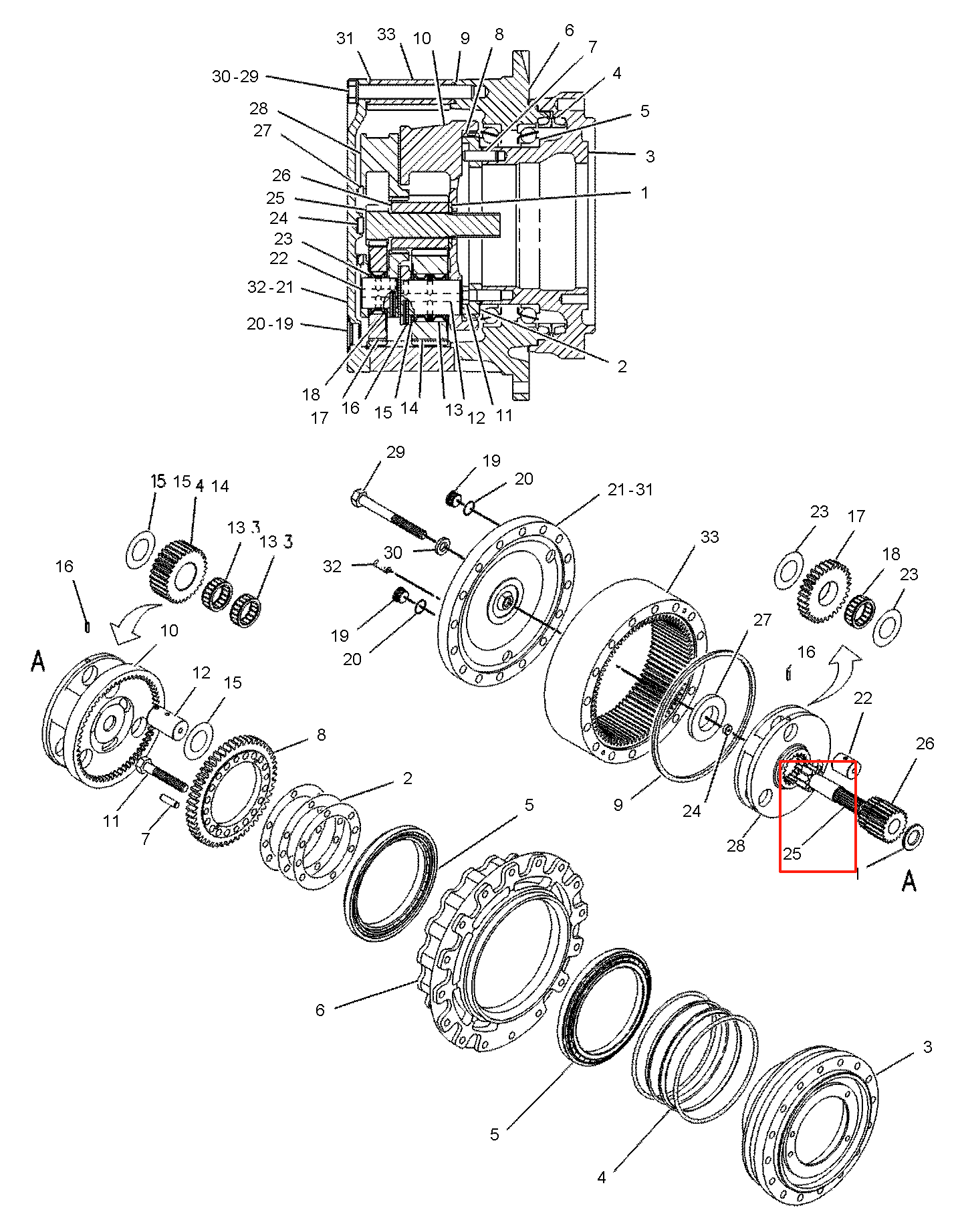 E323 行走中心轴
