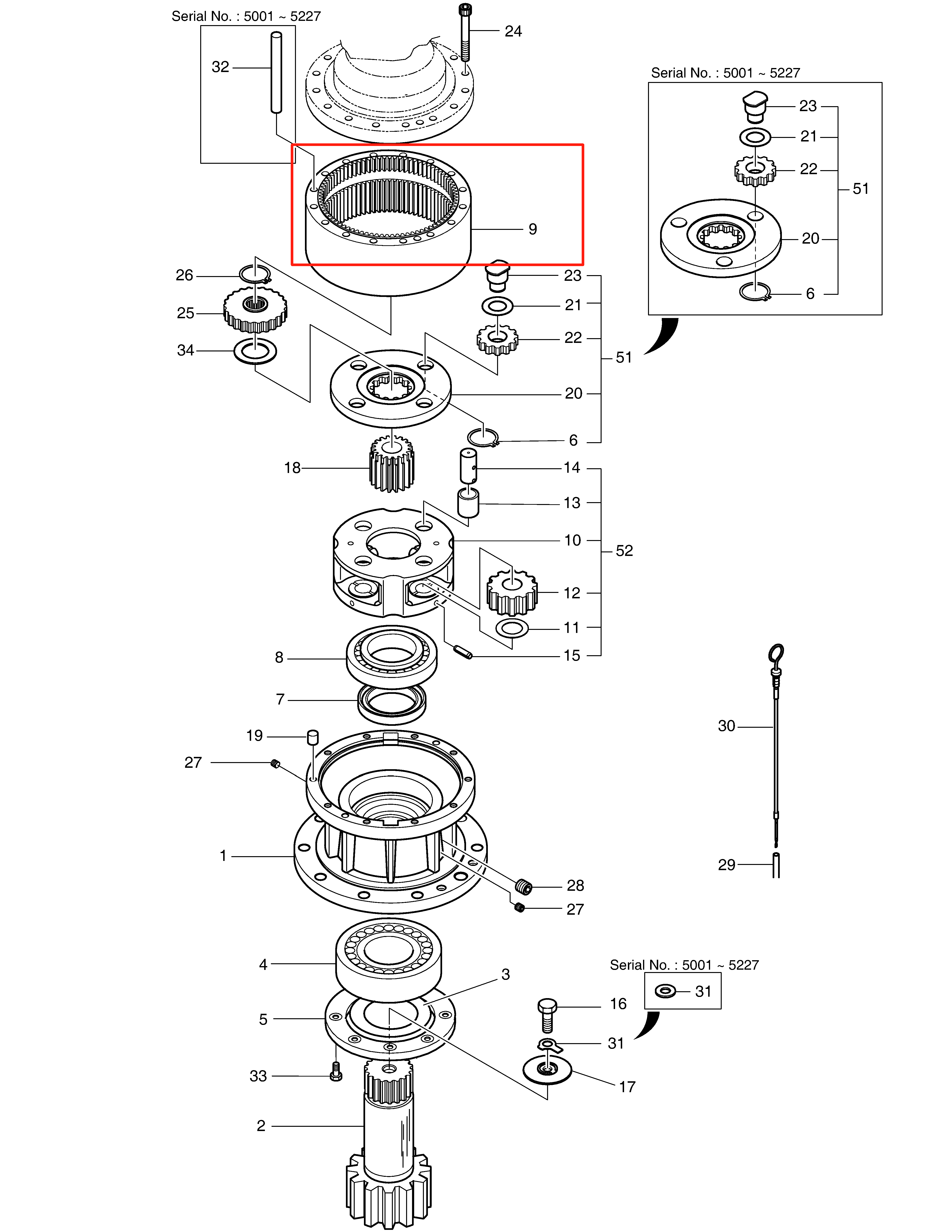 DH225-9 回转齿圈