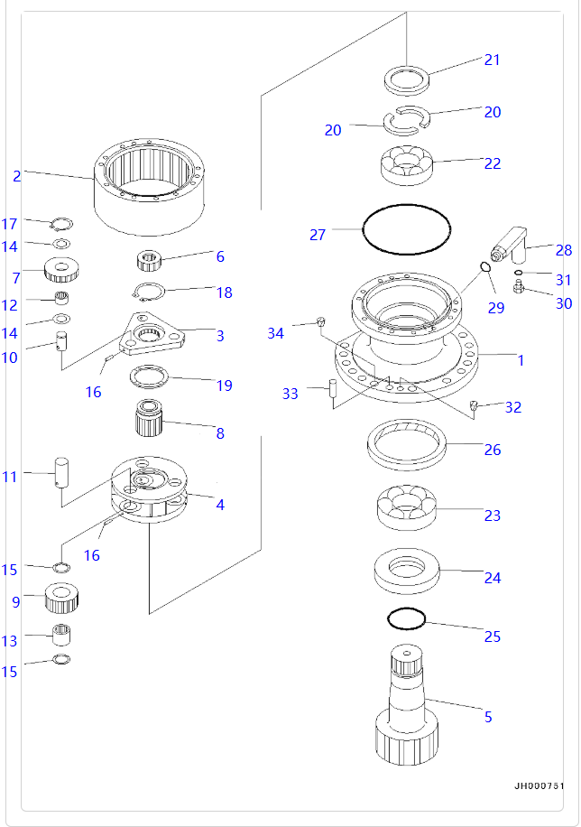 PC130-8 回转牙箱