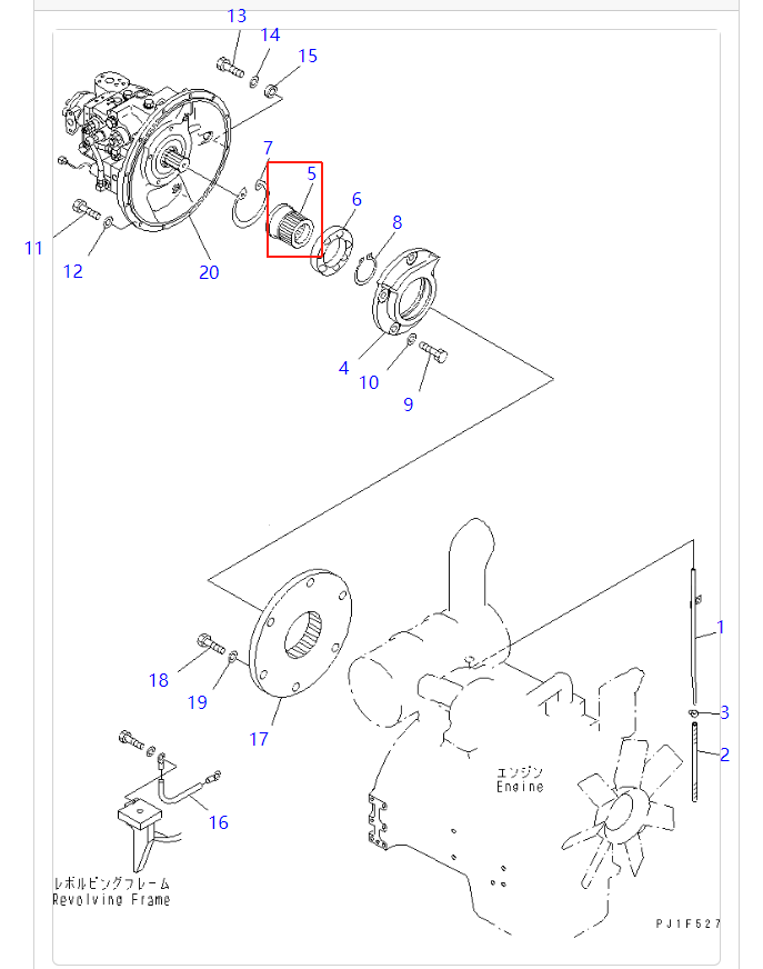 PC100-6 联轴器总成(2)