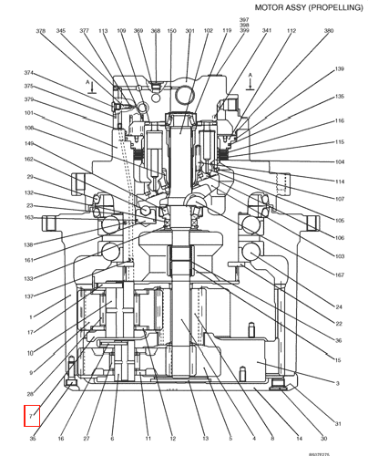 SK200-8 行走二级架总成