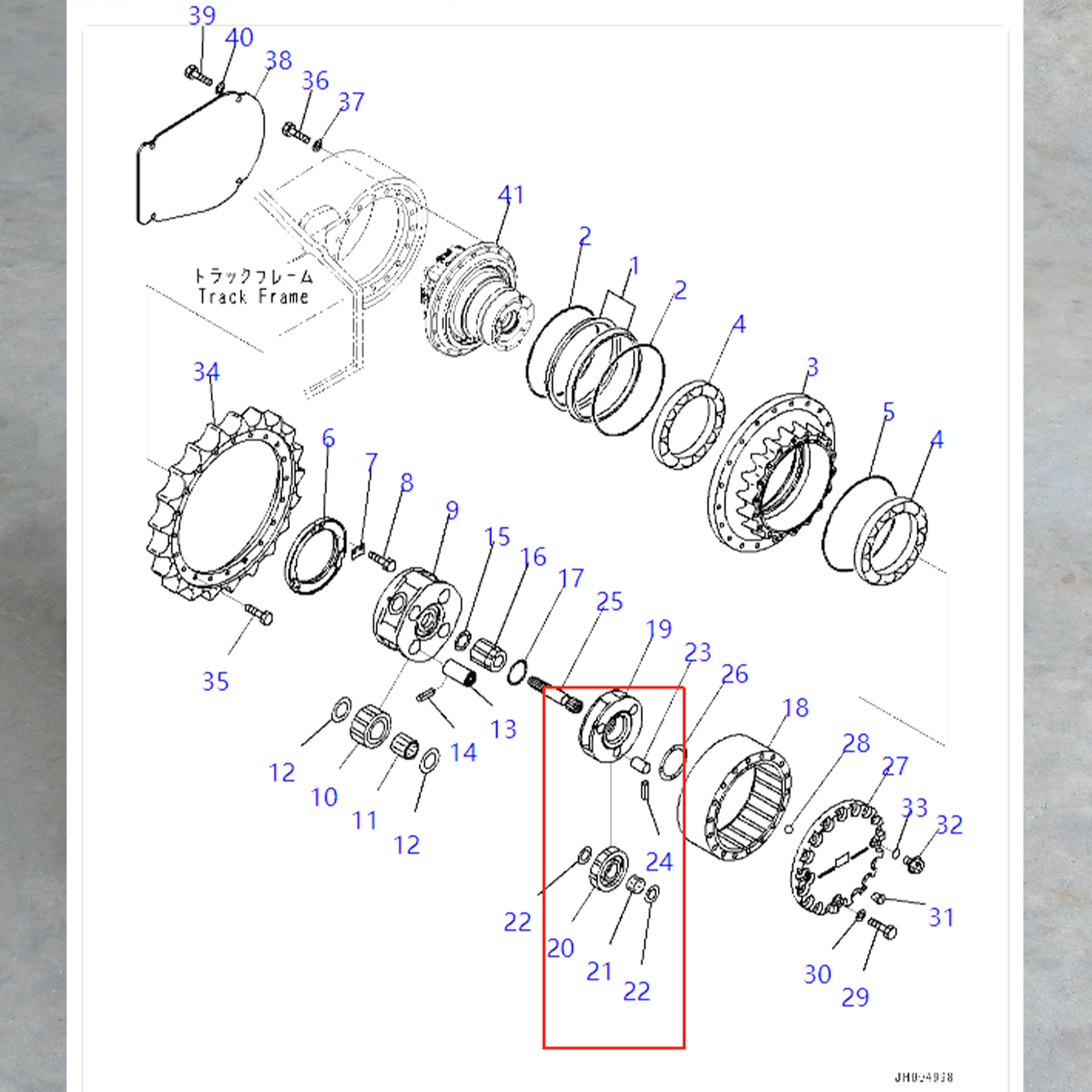 PC210-10MO 行走一级架总成