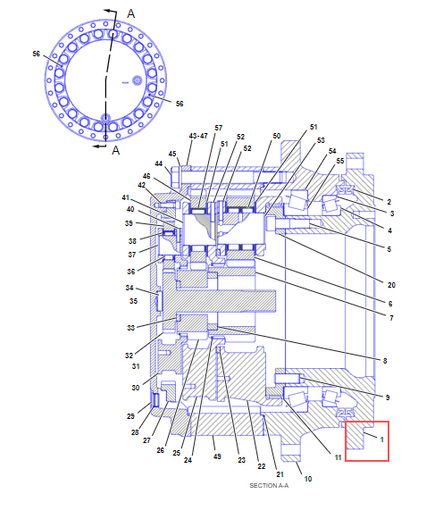 E390 行走马达壳